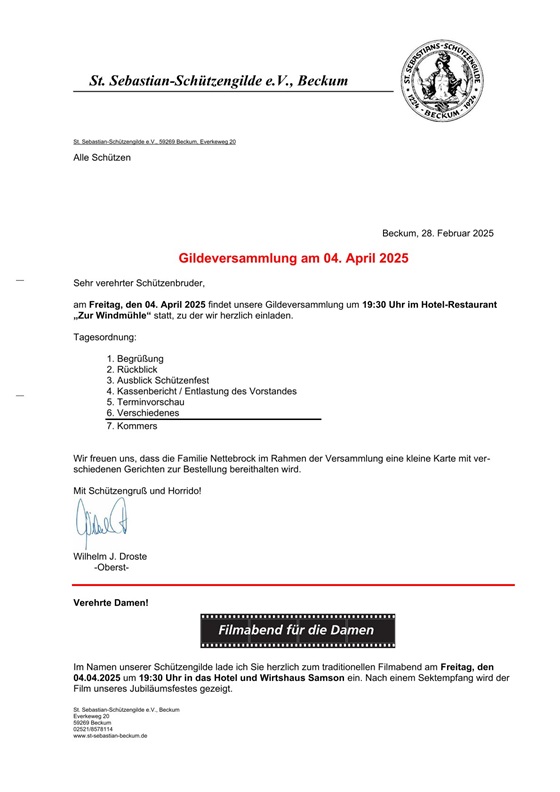 Einladung Gildeversammlung 04. April 2025 HP