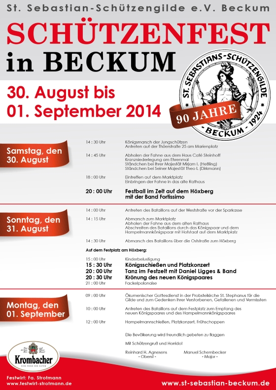 Plakat Schuetzenfest 2014